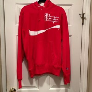 Champion Coca Cola Collaboration Limited Edition Red Men's Hoodie. NWOT